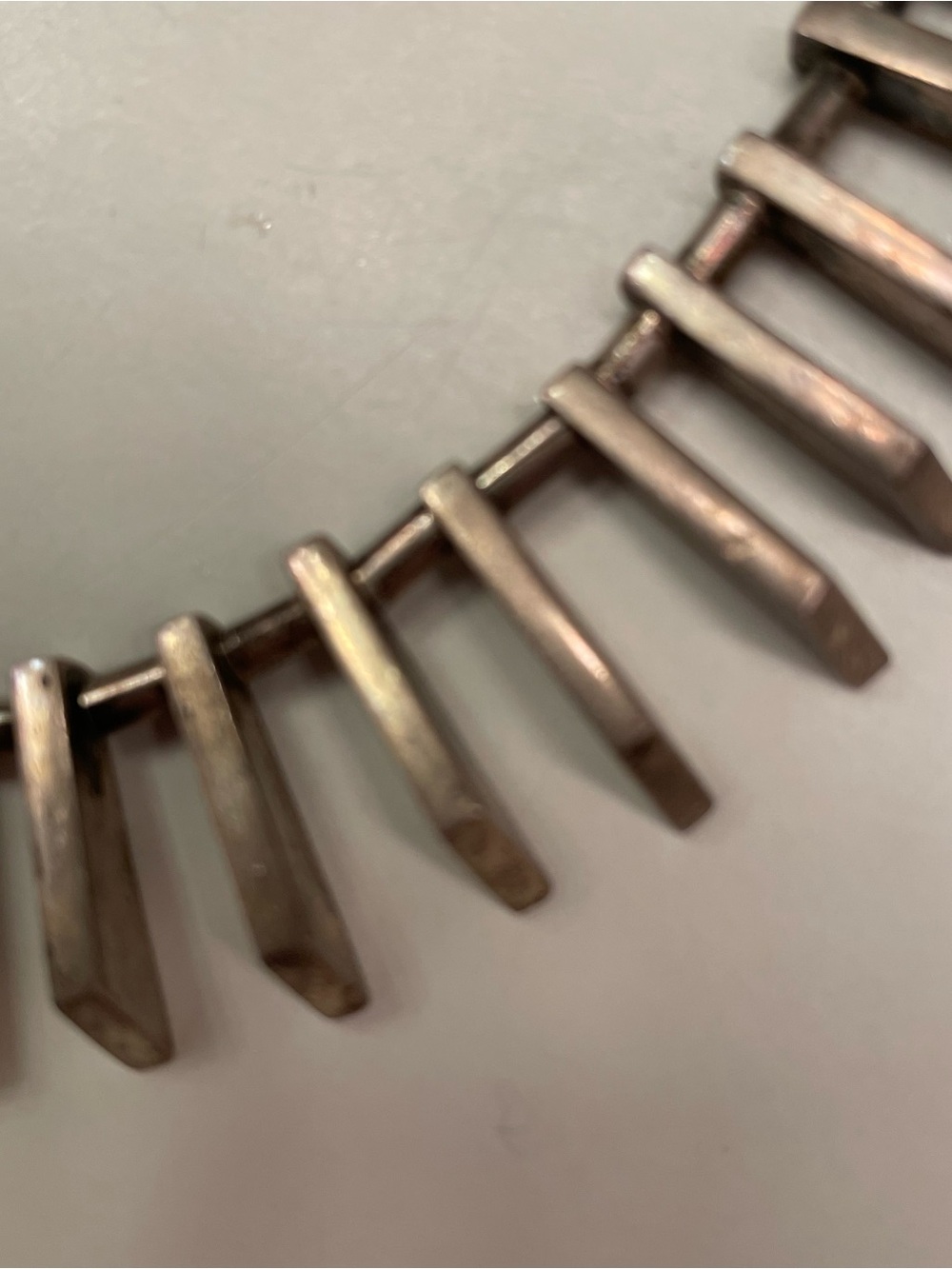 Vintage Taxco 925 silver necklace. Rare! Box clasp!
